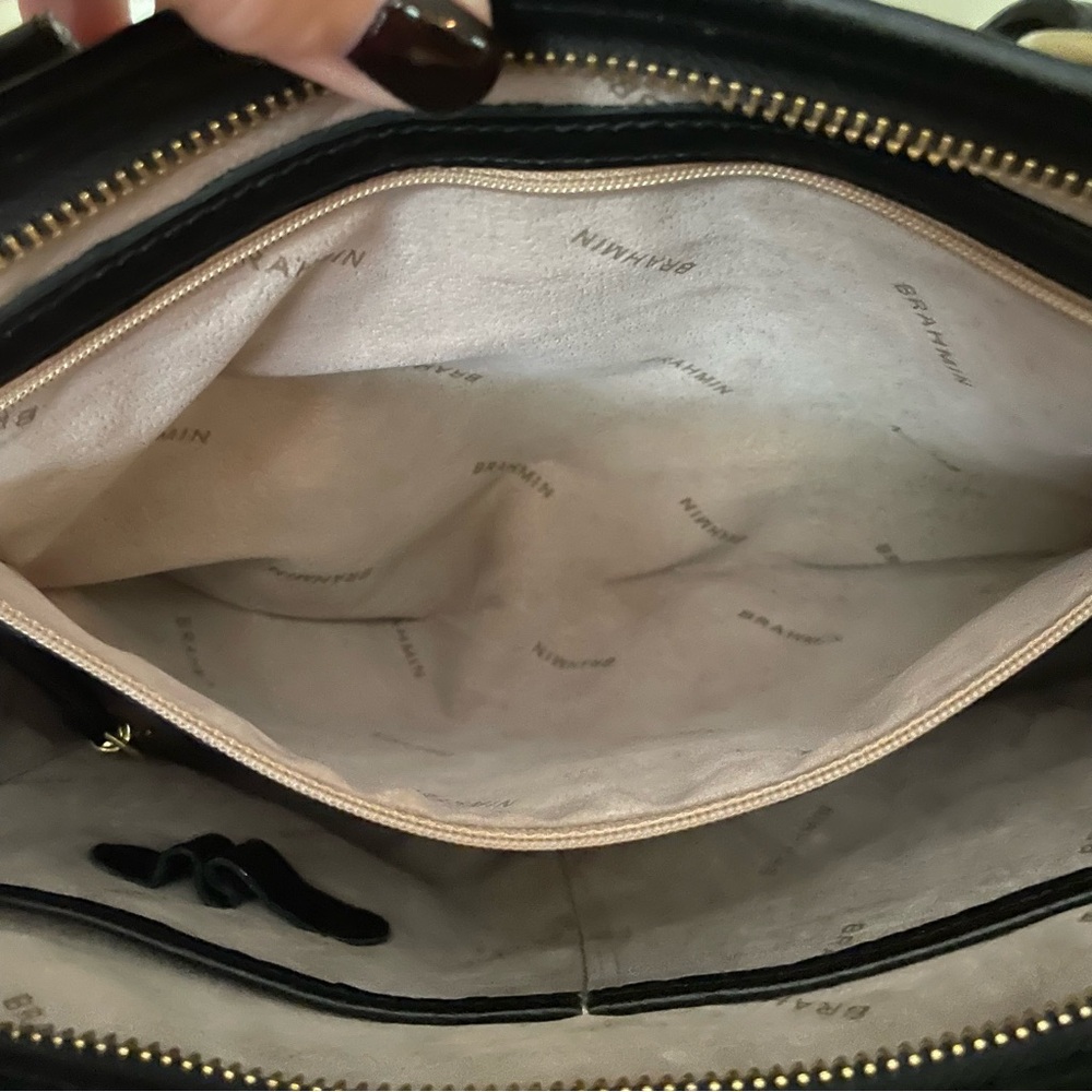 BRAHMIN BLACK MINI ASHER HEMLOCK MELBOURNE BAG - Picture 13 of 15